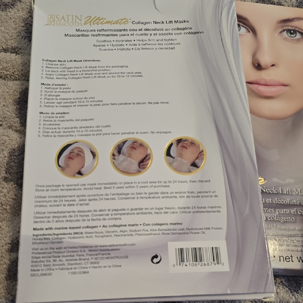 Satin Smooth Ultimate Collagen Neck Lift Masks - Picture 3 of 5